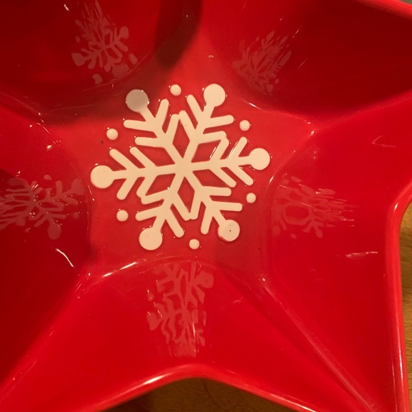 Snowflake Star Shaped Bowl, Excellent Condition, Perfect For Holidays - Picture 10 of 16